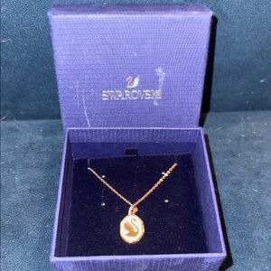 Swarovski Gold Pendant Necklace
